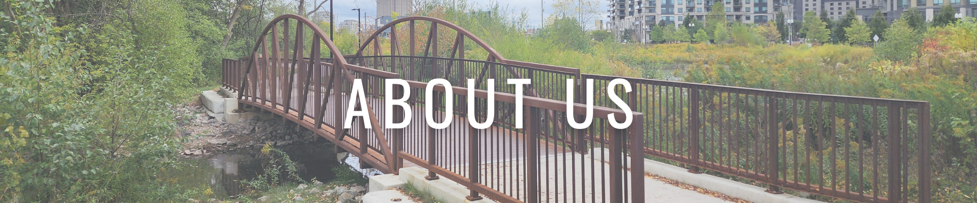 Waterloo Park pedestrian bridge representing About Us page of Coyote Bridges